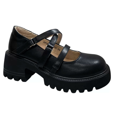 Туфли школьные Baden KPS034-070 в чёрном цвете 1